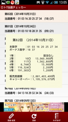 ロト当選番号 (4)