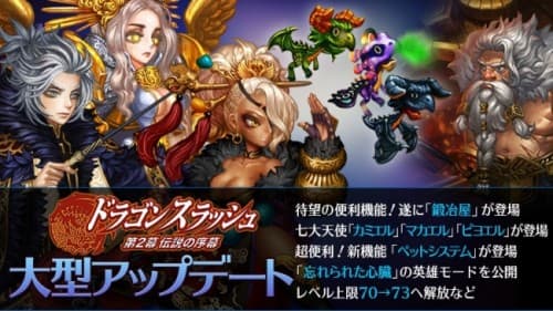 RPG『ドラゴンスラッシュ』が大型アップデート実施！待望の「鍛冶屋」「七大天使」が登場