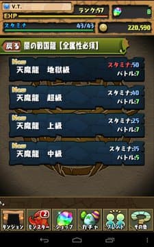闇の戦国龍【全属性必須】の中級・上級に行ってみた！