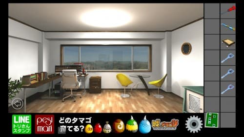 Tesshi-e の部屋からの脱出　攻略　その4（ノーマルエンド・ハッピーコインエンド）