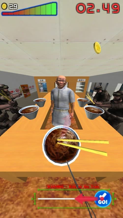 急いでそばを完食し、通勤電車に乗り込め！ FPS(※First Person Soba)ゲーム「i立ち食いそば」