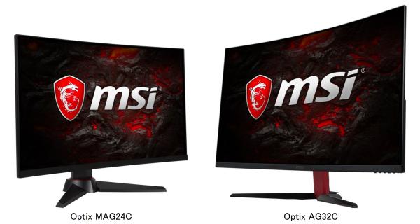 MSI、湾曲型GAMINGモニターに薄型ベゼルモデルを追加　24型「Optix MAG24C」と32型「Optix AG32C」を…