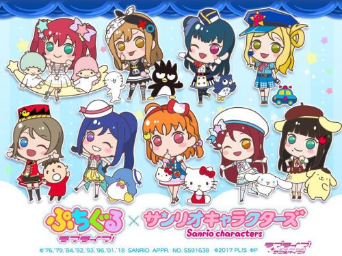 「ぷちぐるラブライブ！」がサンリオとコラボ！μ’s、Aqoursがサンリオキャラと共にオリジナル衣装で登場！