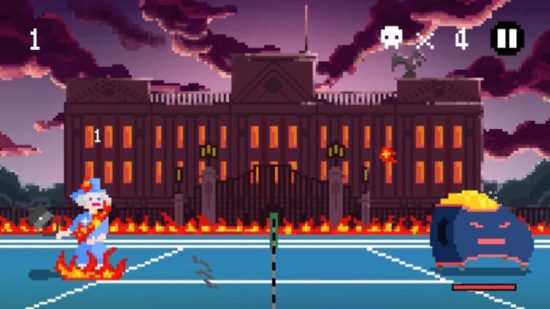 分かる人には分かるネタが満載！テニスとヘヴィメタルを混ぜたおバカアクションゲーム「HEAVY METAL TENNIS TRAINING」