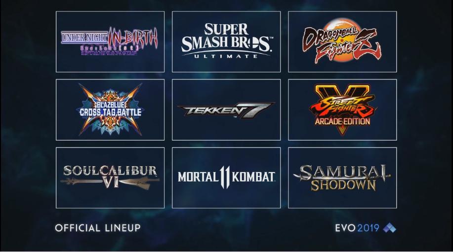 世界最大の格闘ゲーム大会「EVO 2019」メイン競技の9タイトルが発表、「スマブラSP」「ストリートファイターV」などが採用