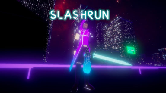 サイバーパンク×ニンジャ！ 近未来の摩天楼を駆け抜けるランニングアクションゲーム「SLASHRUN」