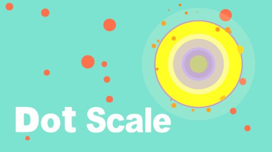 黄色いドットを操作して大きくしていくカジュアルゲーム「Dot Scale」が配信開始