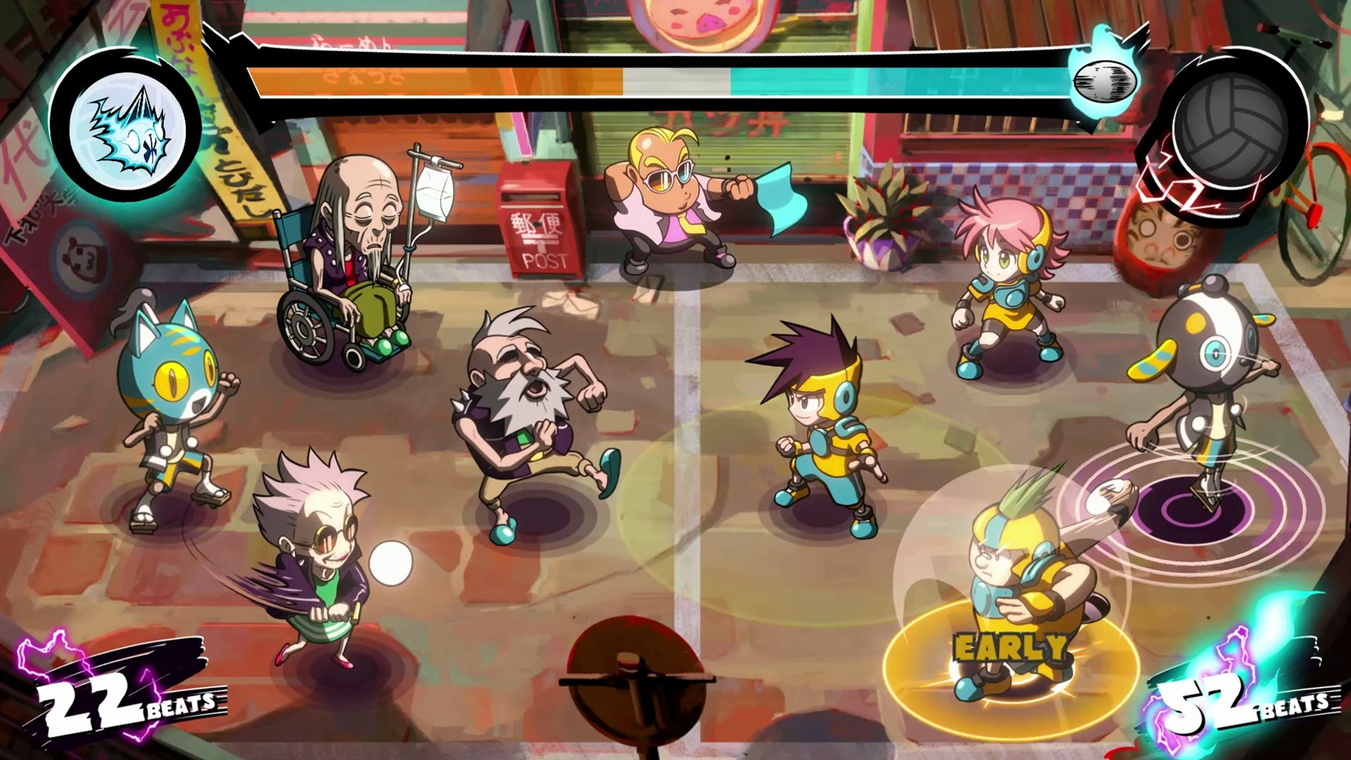 ドッジボールとリズムゲームが合体したタイトル「スーパードッジボールビーツ」配信開始