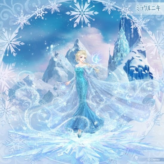 スマホアプリ「ミラクルニキ」にて「アナと雪の女王」コラボイベント開催、かわいいコーデを手に入れよう