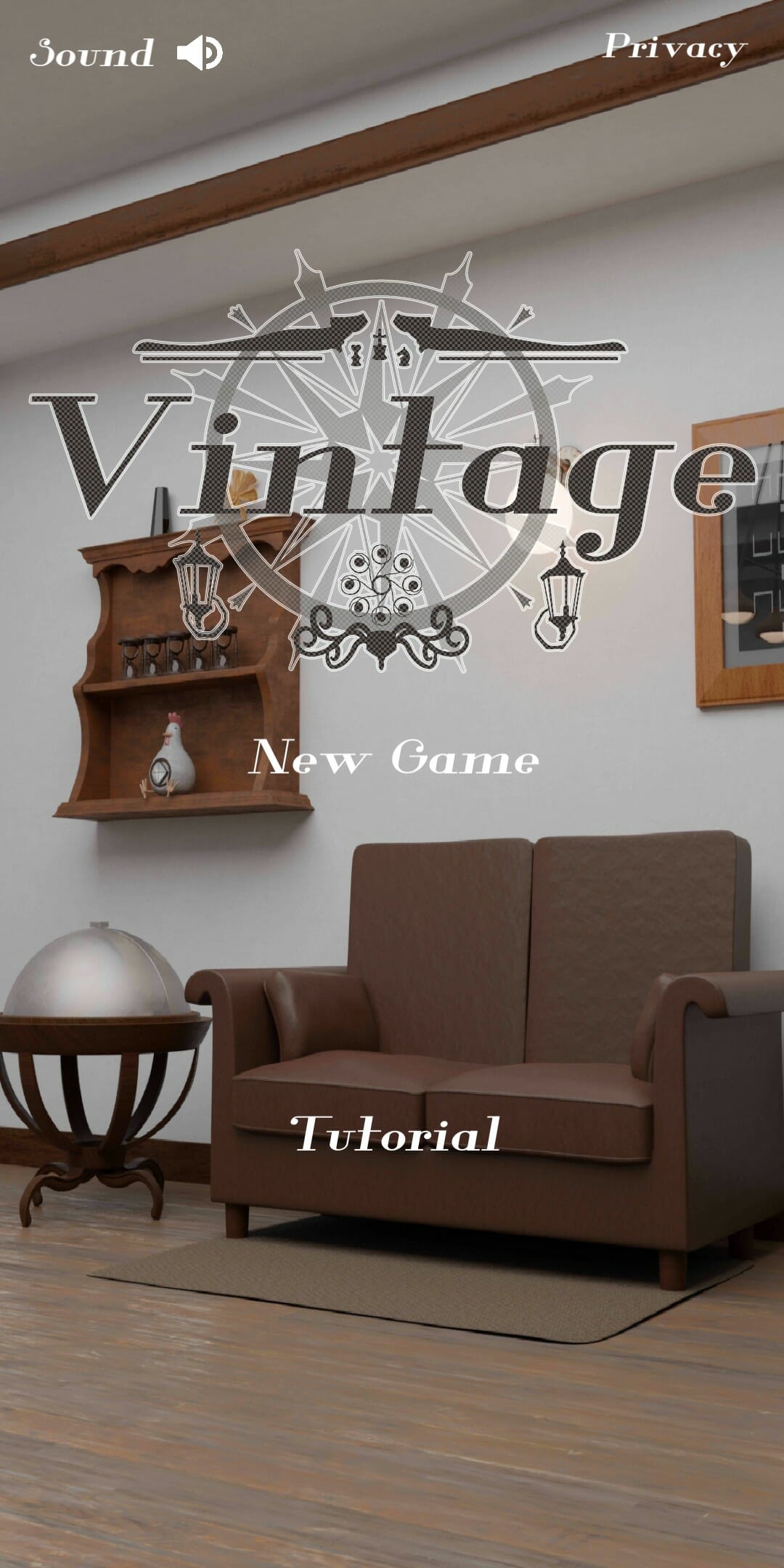 おしゃれな部屋が舞台の謎解き脱出ゲーム「Vintage」