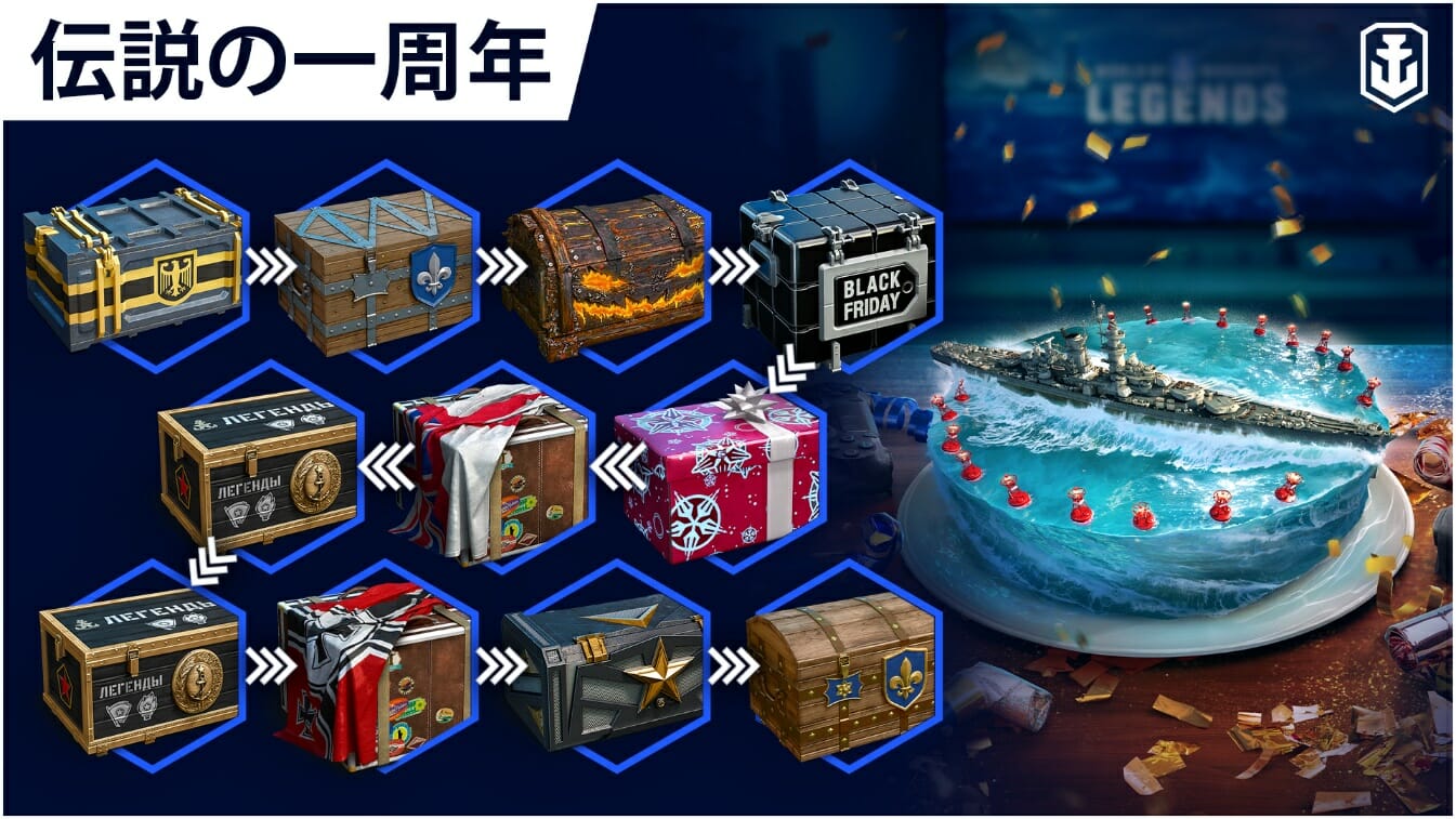「World of Warships: Legends」サービス開始1周年記念イベントが開幕！