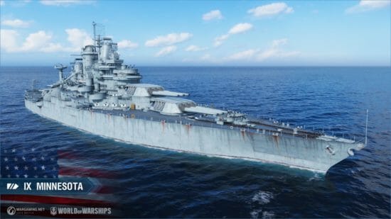 「World of Warships」にアメリカ戦艦の「カンサス」「ミネソタ」が登場！