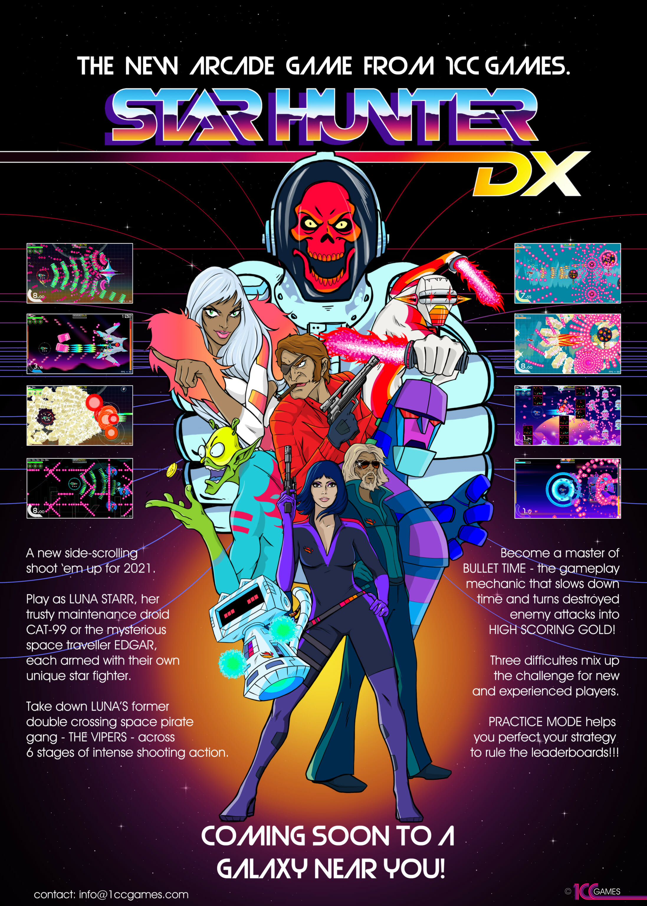 「スターハンターDX」が8月5日に発売！古き良きレトロアーケード調の弾幕シューティング