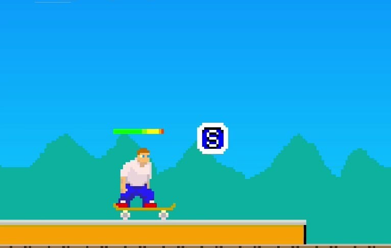 障害物を乗り越えてゴールを目指すスケボーゲーム「Am Skater」