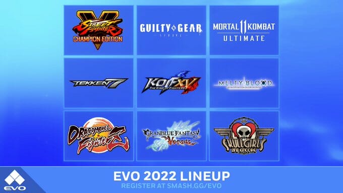 世界最大規模の格闘ゲーム大会「EVO 2022」の採用タイトルが発表