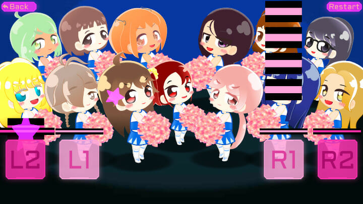 スマホ向け「そろえてCHEER UP！」が配信開始　かわいい女の子がチアダンスするリズムゲーム
