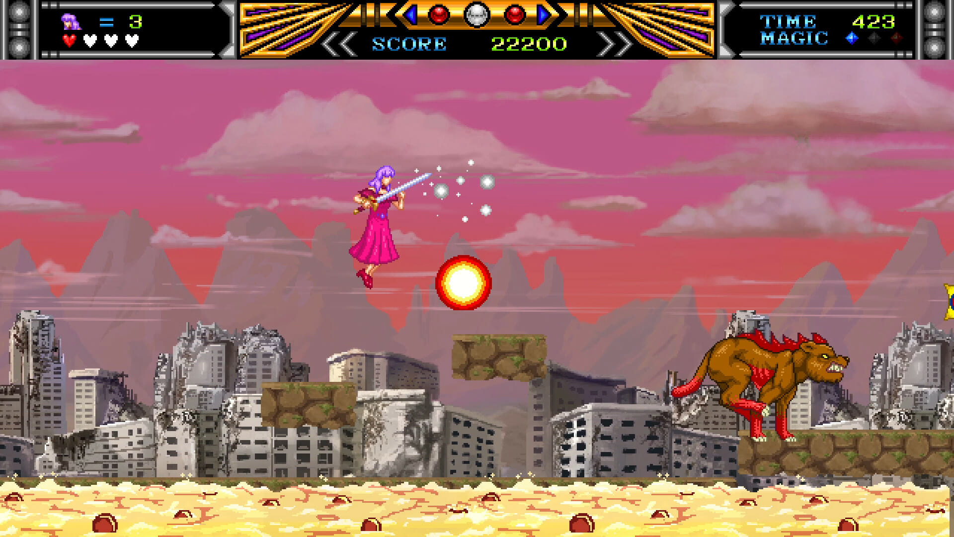 Steam向け2D横スクロールアクション「ヴァイオレットフジ子」が2月9日に発売決定