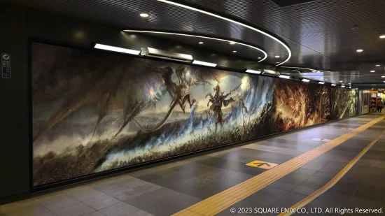 「FINAL FANTASY XVI」、召喚獣同士の激突を描いた広告を渋谷などで展開。歴史に刻まれた戦いを表現