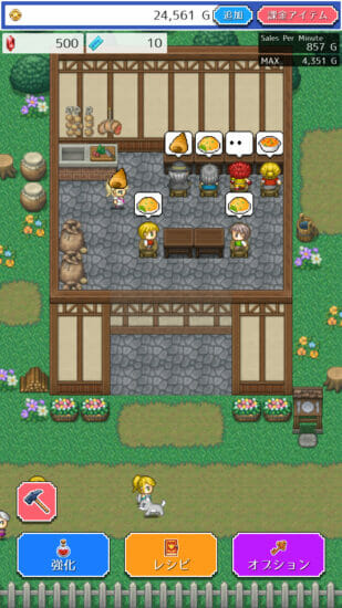 レストラン経営とハクスラ要素が合わさった放置系ゲーム「ハクスラ食堂」が配信開始