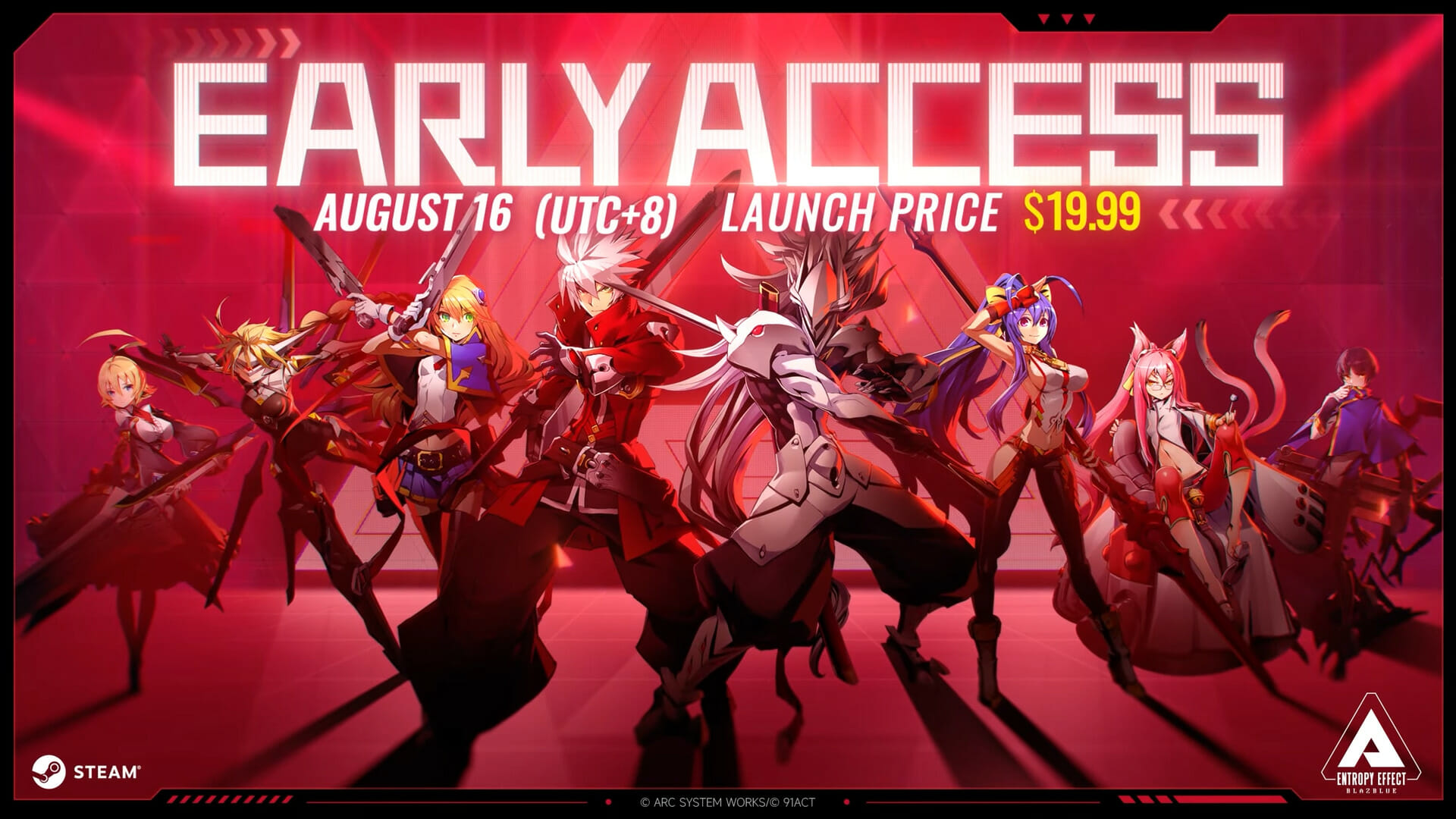 「ブレイブルー」シリーズのローグライトアクションゲーム「Blazblue Entropy Effect」の早期アクセス版が配信開始