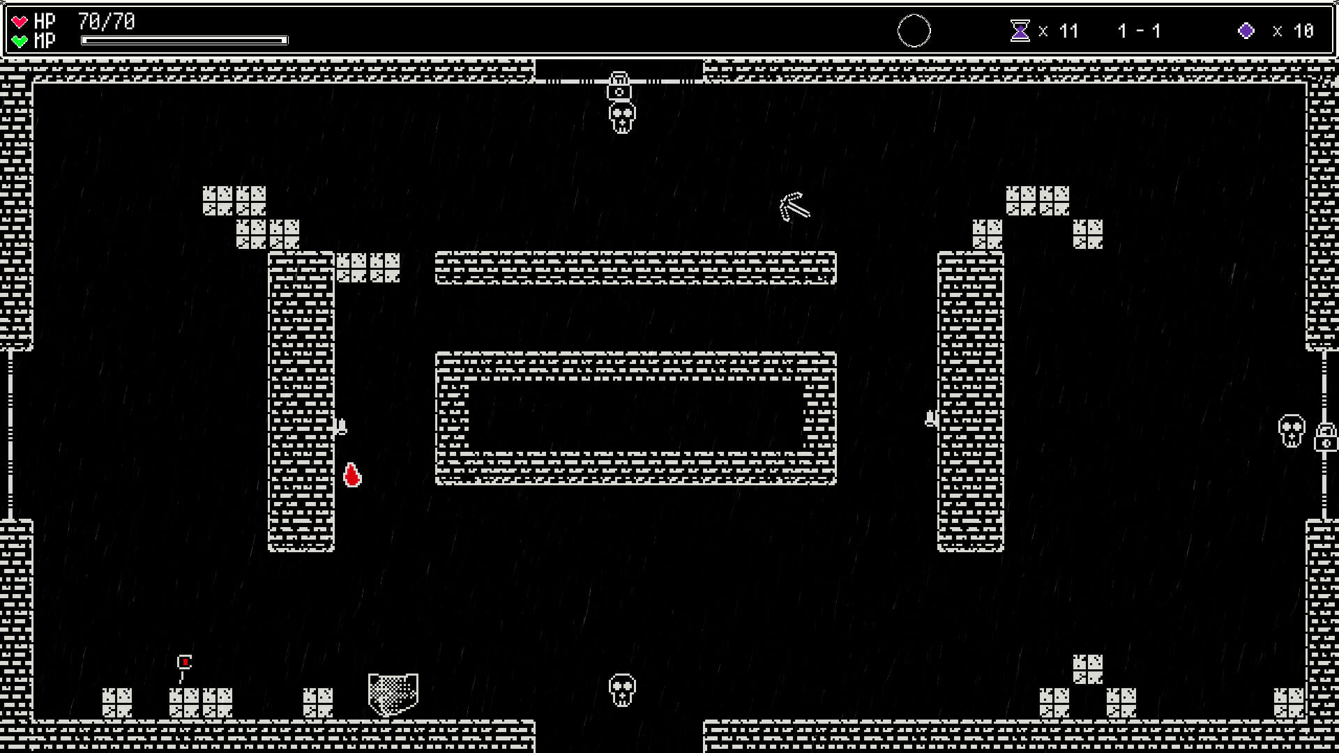 高難易度ローグライトアクション「Hazy Monochrome Wand」が配信開始。時間を操る魔法の杖を操作して敵を突破