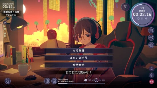 Steam向け作業用ADVゲーム 「Chill with You : Lo-Fi Story」の体験版が配信開始。音楽などをカスタマイズし、少女と一緒にデスクワークを楽しもう