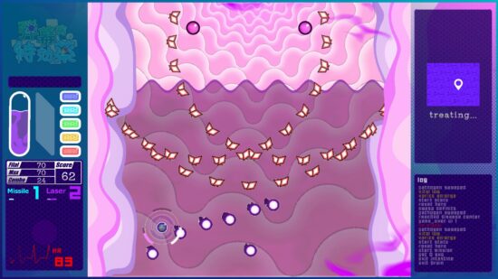 実際の病気をモチーフにしたシューティングゲーム「弾幕病の特効薬」のデモ版が配信開始。自機は射撃せず、被弾時の反撃を駆使して敵を殲滅