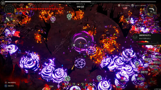 弾幕地獄の高速アクションローグライト「グラインドサバイバー」の体験版がSteam向けに配信開始！