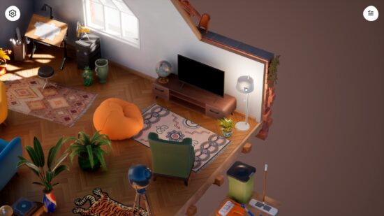 小さな町の家々を蘇らせるリノベーションゲーム「Hozy」が配信開始。家具や装飾を自由に設置して自分好みの空間を作ろう