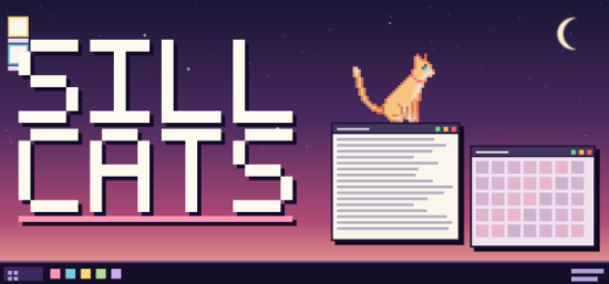 デスクトップの画面上に小さな猫が常駐するペットアプリ「Sill Cats（シルキャッツ）」が5月12日にSteam向けに配信