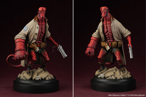 伝説のカバーアートを現在のスタイルで。ミニョーラ・デザインの真髄を極めた「ヘルボーイ」1/6スケールスタチューが完成！2026年5…