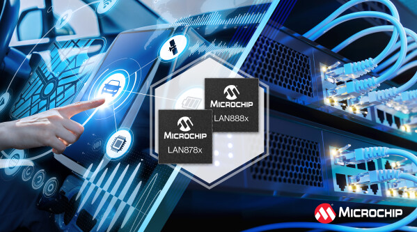 Microchip社、MACsecセキュリティ、TSN、機能安全を内蔵した次世代100/1000BASE-T1 SPE PHYを発…