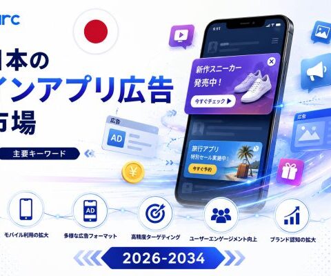 日本のアプリ内広告市場、AI活用型モバイル広告の成長により2034年までに303億米ドル規模へ