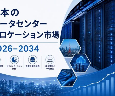 スマートインフラへの需要拡大を背景に、日本のデータセンター・コロケーション市場は2034年までに155億米ドルに達する見通し