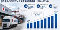 日本の物流市場規模、2034年までに5,674億米ドルに到達――年平均成長率（CAGR）5.32%で拡大