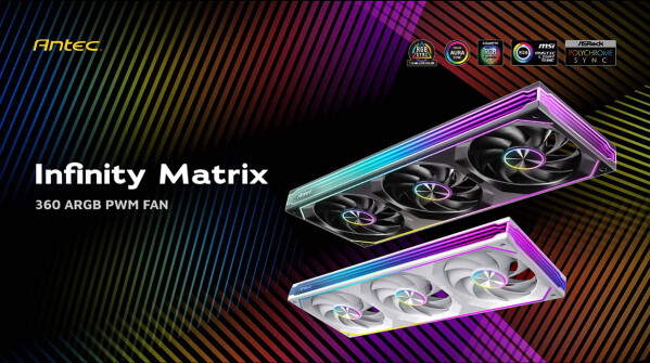 Antec、合わせ鏡をイメージしたシングルフレーム360 mm ARGBファン「Infinity Matrix 360 ARGB」…