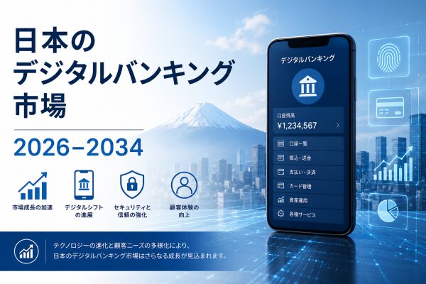 2034年までに日本のデジタルバンキング市場は17億9,410万米ドルに達すると予測されており、AI統合の加速、オープンバンキング…