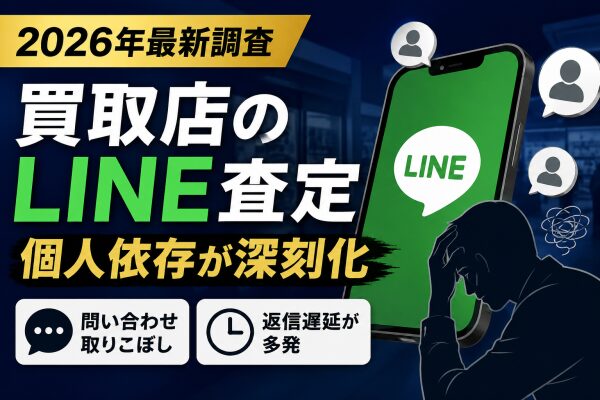 【2026年最新調査】買取店のLINE査定対応、“スタッフ個人LINE依存”が深刻化 問い合わせ取りこぼし・返信遅延が発生する現場…