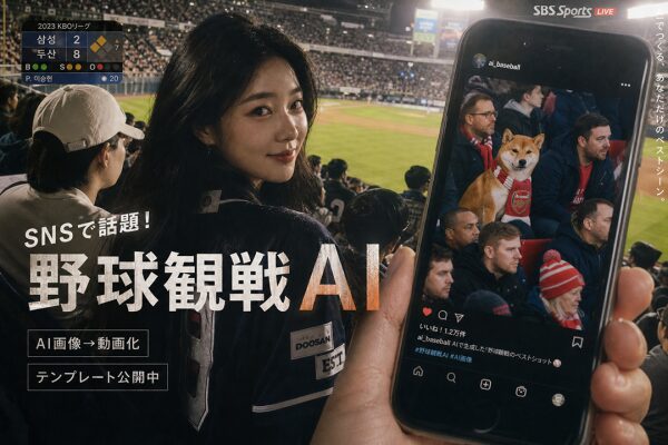 SNSで話題の「野球観戦AI」に対応、HitPaw EdimakorがAI画像・動画テンプレートを提供開始｜最大65％OFF