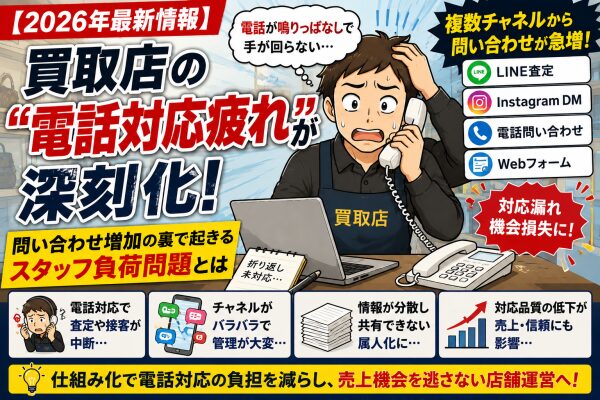 【2026年最新情報】買取店の“電話対応疲れ”が深刻化 問い合わせ増加の裏で起きるスタッフ負荷問題とは