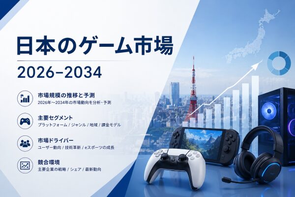 日本のゲーム市場は2034年までにUSD 65.9十億に達する見込みで、CAGR 9.31％で成長