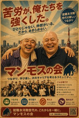 「マンモスの会」発足 ～氷河期世代の“再チャレンジ”とつながりコミュニティ～