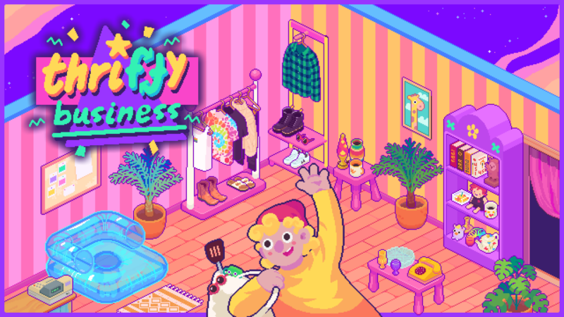 90年代テイストのヴィンテージショップ経営シミュレーション「Thrifty Business ヴィンテージショップへようこそ」が発売開始！