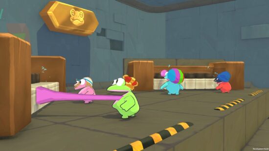 カエルになって舌を操り、ノルマ分の食料を持ち帰る協力パズルアクションゲーム「Frog Sqwad」が発売開始