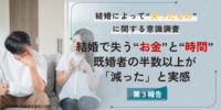 結婚で失う“お金”と“時間”──既婚者の半数以上が「減った」と実感