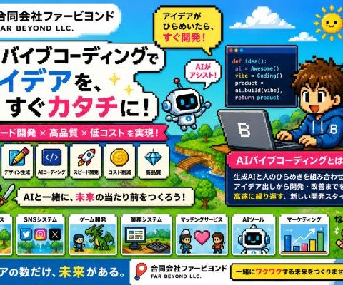 合同会社ファービヨンド、AIバイブコーディングにより数か月で20以上のサービス・プロトタイプを開発 ～生成AIと人間のアイデアを組み合わせた高速開発体制を本格展開～