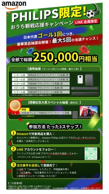 ゴールの回数で豪華景品が当たる！？『おうち観戦キャンペーン』開催！