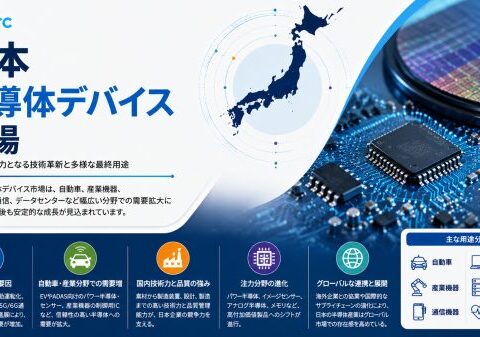 日本半導体デバイス市場収益予測 2034 | 4.72%のCAGRで成長し、61.3 十億米ドルに達すると予測されています。