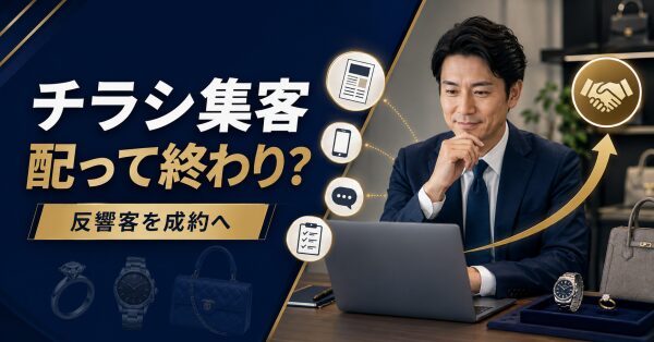【知らないと損】買取店のチラシ集客は「配って終わり」ではない？反響客を成約につなげる管理方法