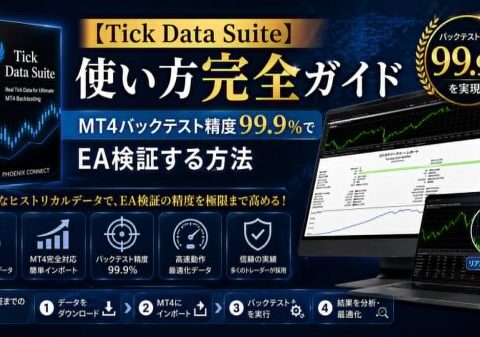 【Tick Data Suite】MT4標準バックテストの限界を超え、EA検証を99.9％品質へ近づける完全ガイドを公開